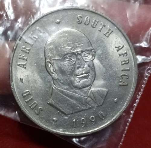 South Africa R1 - One Rand 1990 Botha (Nickel)