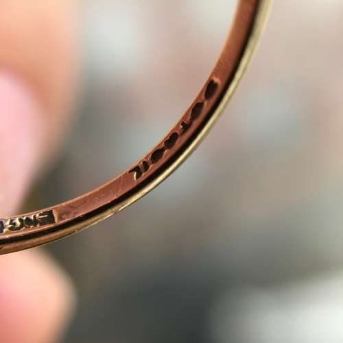 Beautiful Late Victorian/Edwardian 9ct Gold/Silver Red Paste Ring