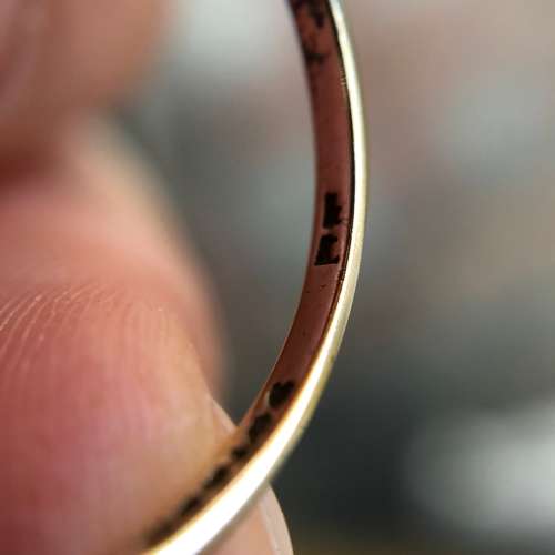 Beautiful Late Victorian/Edwardian 9ct Gold/Silver Red Paste Ring