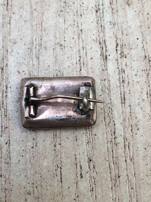 ANTIQUE GEORGIAN ROLLED GOLD MOURNING BROOCH MEMENTO MORI RARE COLLECTIBLE 1820S