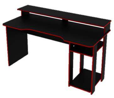 Techno Mobili Desk Gamer Station Black and Red / Preto and Vermelh LINX