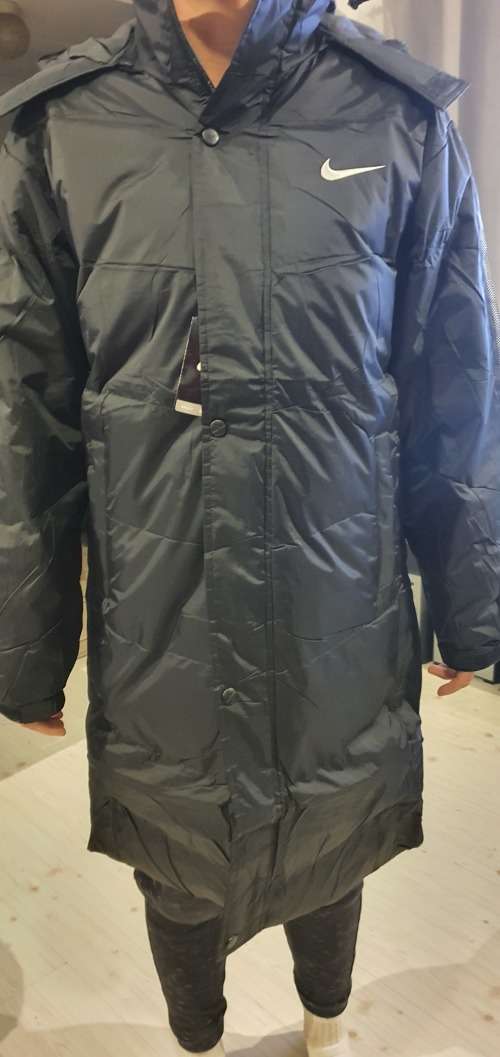 NIKE Long Bomber Jacket Super Slim Fit - XXX-Large - Brand new - with tags (Black/Grey Writing)