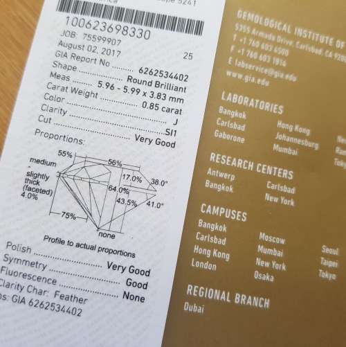 0.85ct Brilliant Round Diamond