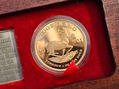 NOT OFTEN SEEN `2001 Coin World Oom Paul` One Ounce Krugerrand
