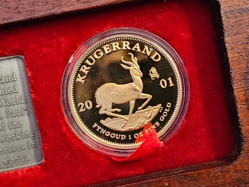 NOT OFTEN SEEN `2001 Coin World Oom Paul` One Ounce Krugerrand