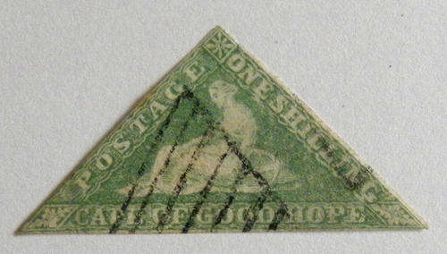CAPE OF GOOD HOPE-1SHILLING BRIGHT EMERALD GREEN-EXTREMELY HIGH CATALOGUE VALUE