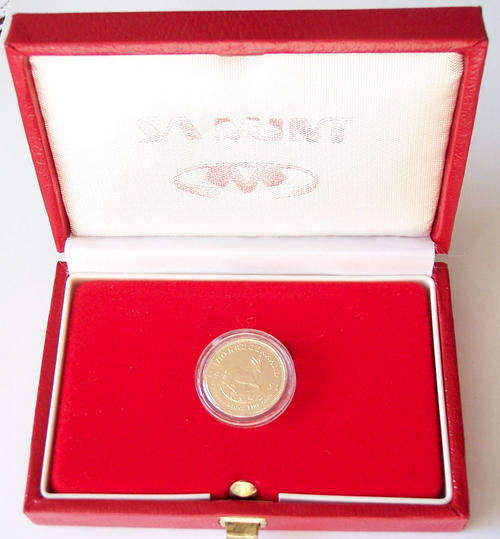 1991 PROOF 1/10oz GOLD KRUGER RAND-THE PRICE OF GOLD IS CLIMBING-TO $2000 AS PREDICTED FOR NEXT YEAR