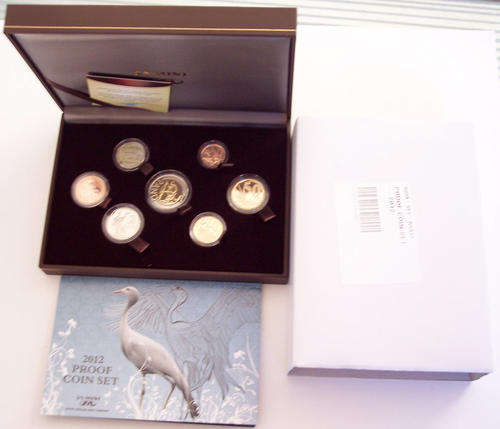 PROOF 2012 CIRCULATION COIN SET-NO 5 CENT THIS IS REPLACED BY A SPECIAL COIN COMEMORATING THE 5c.
