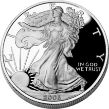 1 oz .999 pure Silver Eagle