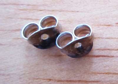 Pair Ear Post Butterfly Back Earring Stopper Solid 925 Sterling Silver