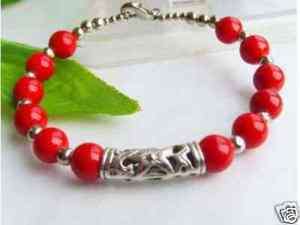 Beautiful tibet red coral bead bracelet