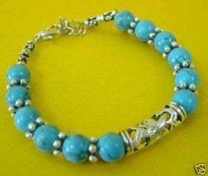 Genuine Tibet silver Turquoise Bracelet
