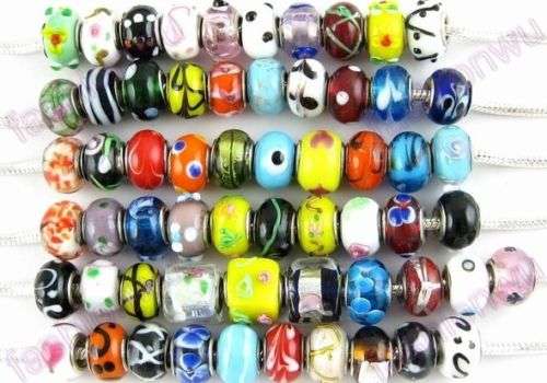 1Pcs 925 Silver Glass Beads Bracelet Pandora Jewelry