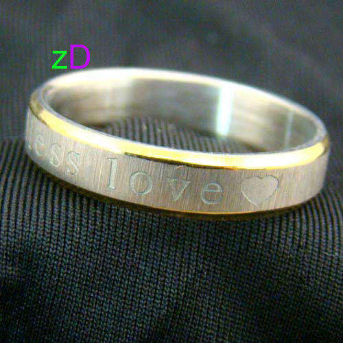 B8927 Gold Endless Love Stainless 316L Steel Ring sz7