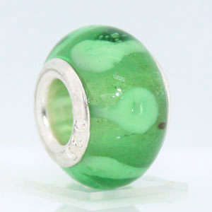 1 X 925 silver glass bead charm fit pandora biagi IW91