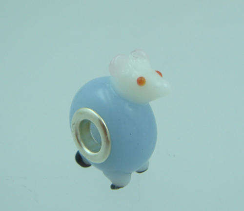925 Sterling silver Blue Bunny Bead A11