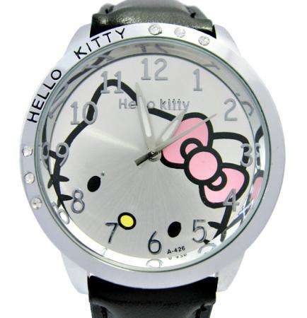 Lowest! New Black Hello Kitty Lady Girl Wrist Watch,A50