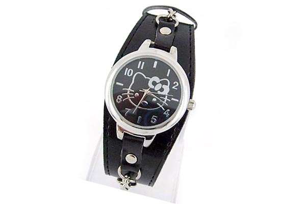 black Hello Kitty lady Wristwatch