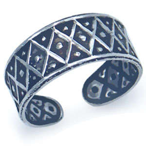 Sterling Silver Balinese Stlye Adjustable Toe Ring