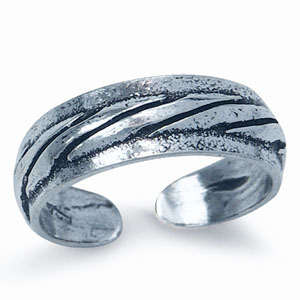 Sterling Silver Weave Adjustable Toe Ring
