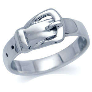 Sterling Silver BELT BUCKLE Band Ring