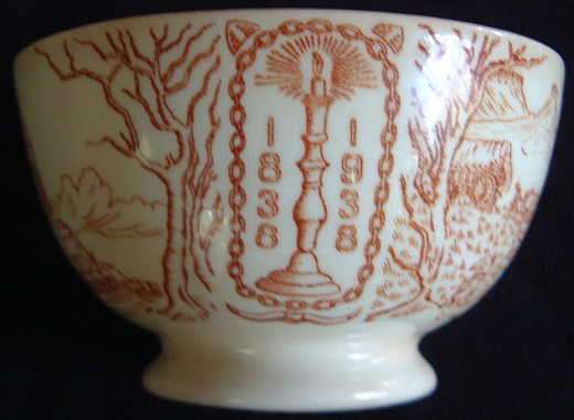 BOWL - 1938 COMMEMORATION OF GROOT TREK - GERMISTON