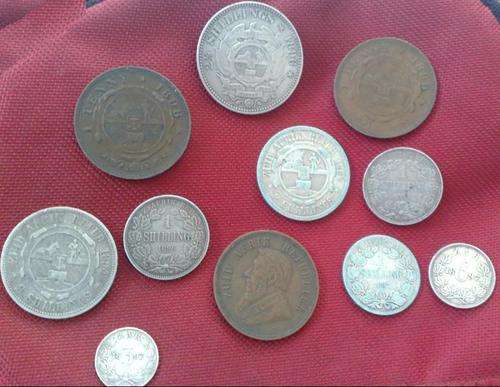 11 KRUGER COINS!!! R1,NO RESERVE!!! VALUE OVER R14000!!!