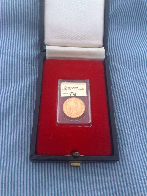 SLABBED 1981 KRUGERRAND IN BOX!!! R1 , NO RESERVE!!!