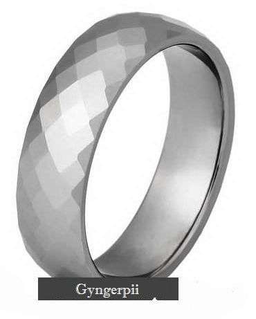 FREE SHIPPING! LOW START! STUNNING TUNGSTEN CARBIDE SATIN FINISH FINE FACETED RING size 9.5.5