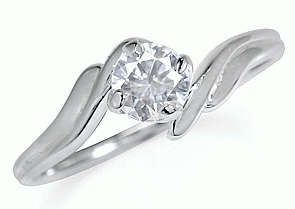 **LASTS LIFETIMES!**0.49CT Petite Solitaire CZ 925 Sterling Silver Engagement Ring