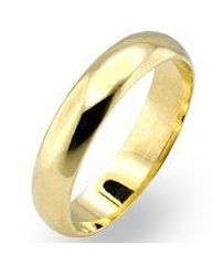 **TRADITIONAL CLASSIC SMOOTH 6MM WEDDING BAND CLAD IN 18K YELLOW GOLD N1/2