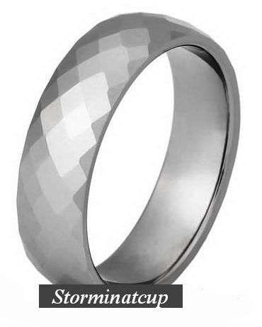 **CRAZY FREE SHIPPING!!**STUNNING TUNGSTEN CARBIDE SATIN FINISH FINE FACETED RING size 11