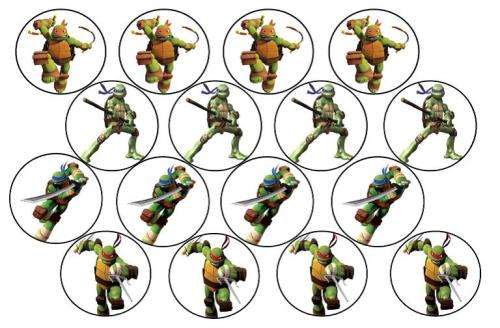 Teenage Mutant Ninja Turtle Edible Picture Cupcake Toppers