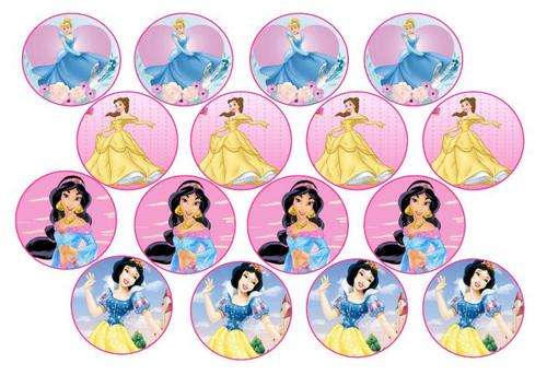 Disney Princess Edible Picture Cupcake Toppers