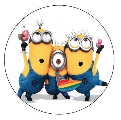 Despicable Me Round Cake topper & Cupcake Toppers Pack