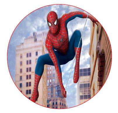 Spiderman Round Cake topper & Cupcake Toppers Pack - Sale