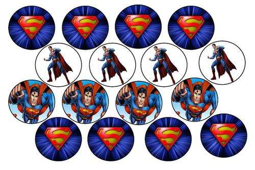 Superman Edible Picture Cupcake Toppers