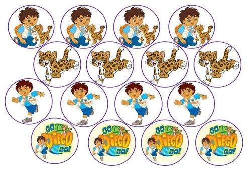 Go Diego Go Picture Cupcake Toppers