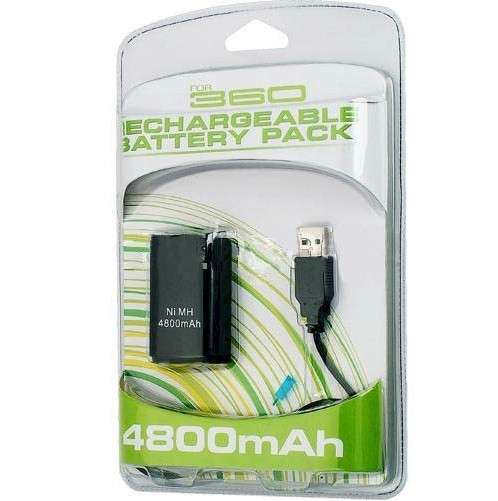 Xbox Compatible Rechargeable Battery Pack 2 in 1 -  4800mAh