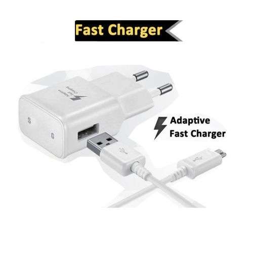 Quick USB Wall Charger (Black or White) including usb charger cable