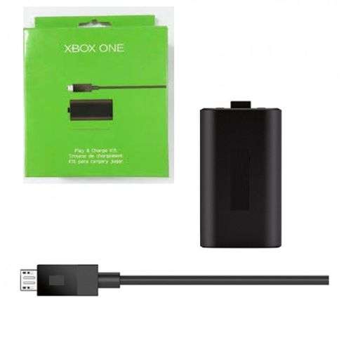 XBOX ONE Controller Play and Charge Rechargeable 1200 mAh Battery Kit Black