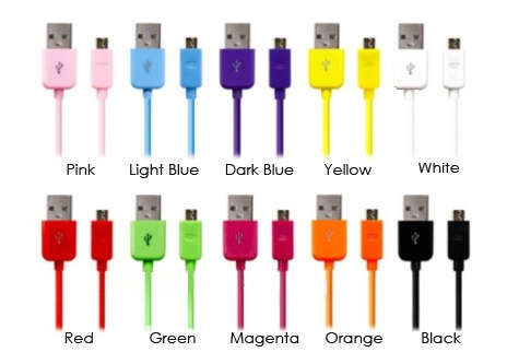 VARIOUS COLORS MICRO USB DATA CABLE FOR SAMSUNG GALAXY S1, S2,S3,S4,S5,S6,S3mini,S4mini,S5mini
