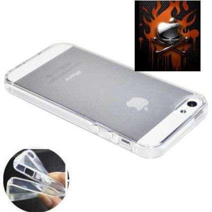 COMBO SPECIAL! SOFT GEL TPU Case (Clear) for Apple iPhone 5 5G 5S  + FREE  back protector