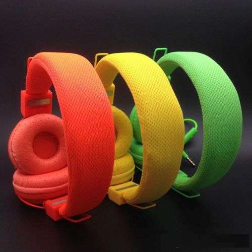 STEREO HEADPHONES Lightweight Neon / Bright Orange