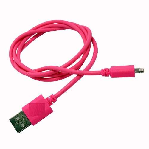 PINK DATA LIGHTNING TO USB CABLE FOR iPhone 5,5s+c,5s,6,6s,6+,6s+,iPad4,iPad5,iPod