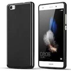 Huawei P8 Lite Protective TPU Gel Skin Cover Case  - Black
