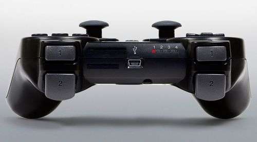 PS3 Compatible Dual Shock III Wired Remote Controller - Black