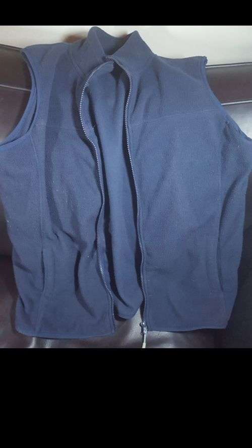 Ladies Navy Blue Outdoor Fleece Bodywarmer Sleeveless Jacket - Size XL -  Real Clothing