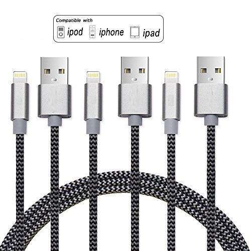 Nylon Braided DATA LIGHTNING CABLE FOR iPhone 5,5s+c,5s,6,6s,6+,6s+,iPad4,iPad5,iPod