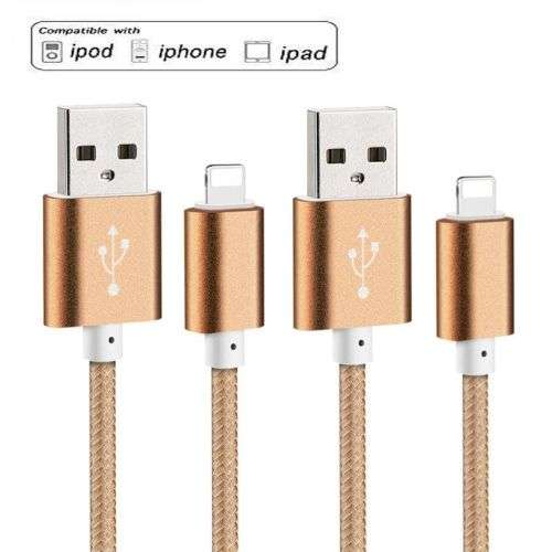 Nylon Braided DATA LIGHTNING CABLE FOR iPhone 5,5s+c,5s,6,6s,6+,6s+,iPad4,iPad5,iPod